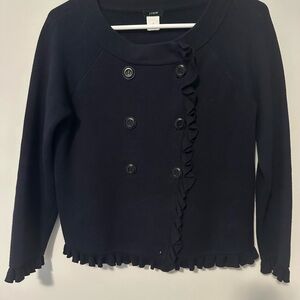 J. Crew Dark Blue Cotton Cardigan